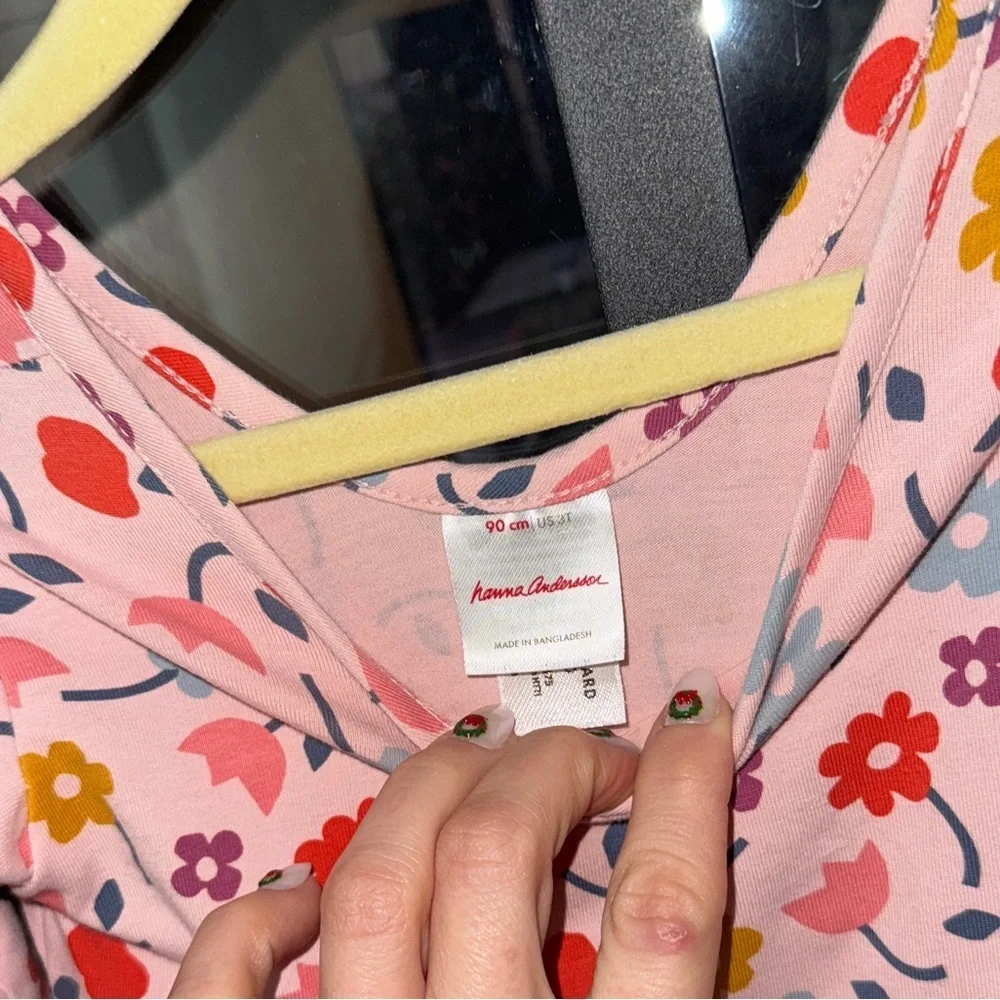 Hanna Andersson long sleeve skater dress pockets Floral Confetti print toddler